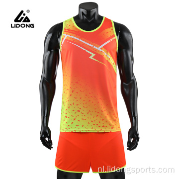 Aangepaste sublimatie Running Jogging Set Running Sports Suit